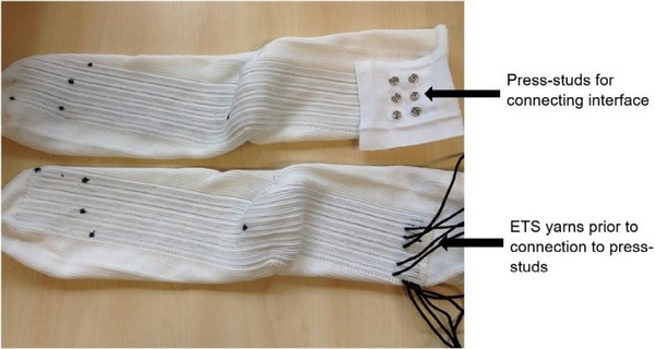 Sensor socks with connections