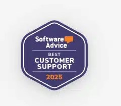 Software Advice 2025 Best Customer Support award badge