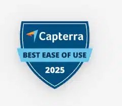Capterra 2025 Best Ease of Use award badge