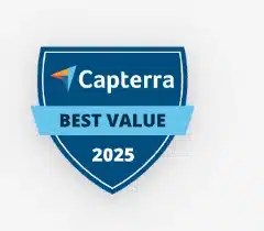 Capterra 2025 Best Value award badge