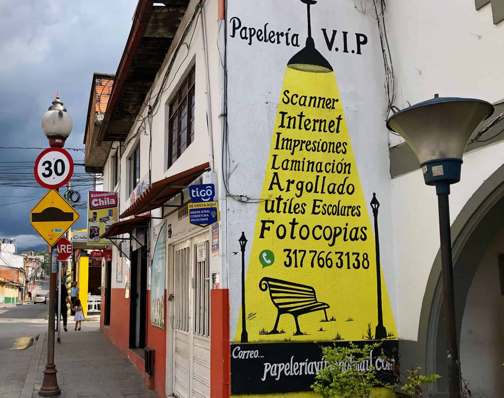 Werbung für eine Papeterie (Bild: M. Schäfer)