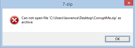 Cannot Open dialog