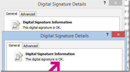 Timestamp Signature Timestamp Signature OK