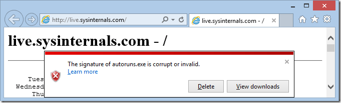 Signature is invalid or corrupt