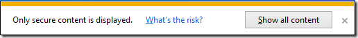 Mixed Content notification