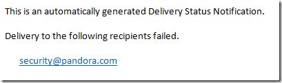 security@pandora.com does not exist