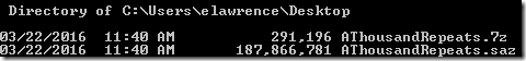 ZIP almost 650x larger than 7z