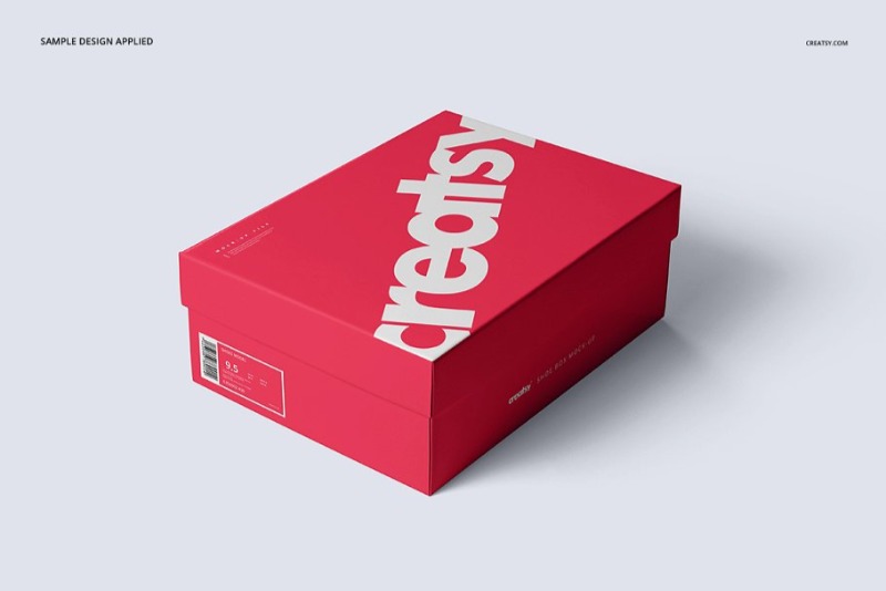 23 Shoe Box Mockup Design Templates (Square & more