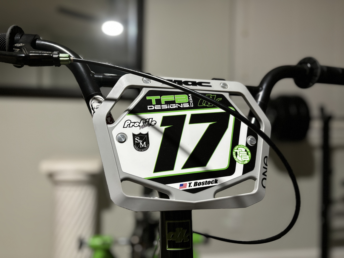 Custom BMX Number Plate Background for Mac One Mini Plate - TFB