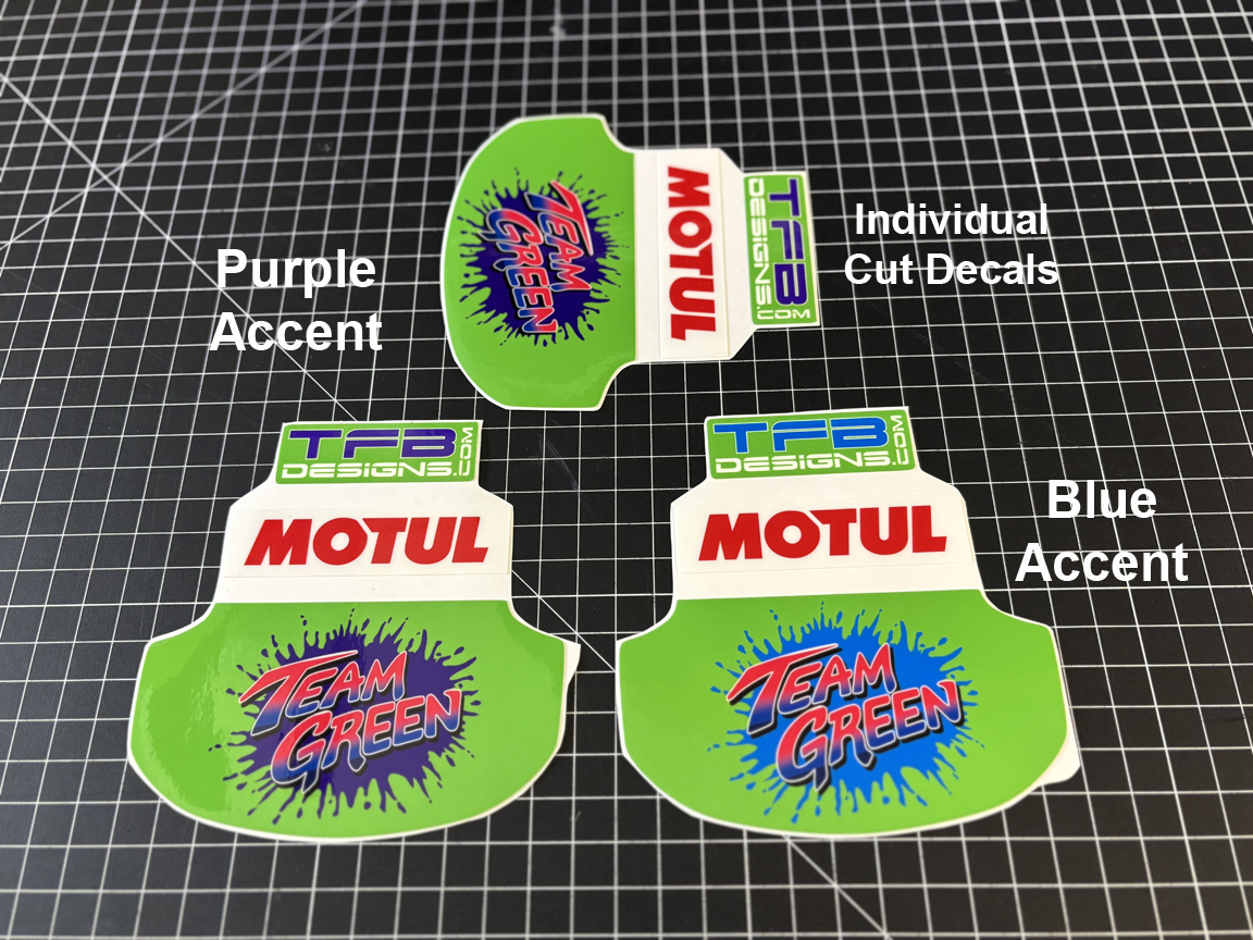 【d-1196】デザインペーパー KX60 Front Fender Graphics 1990-2002 Kawasaki KX 60 - TFB Designs