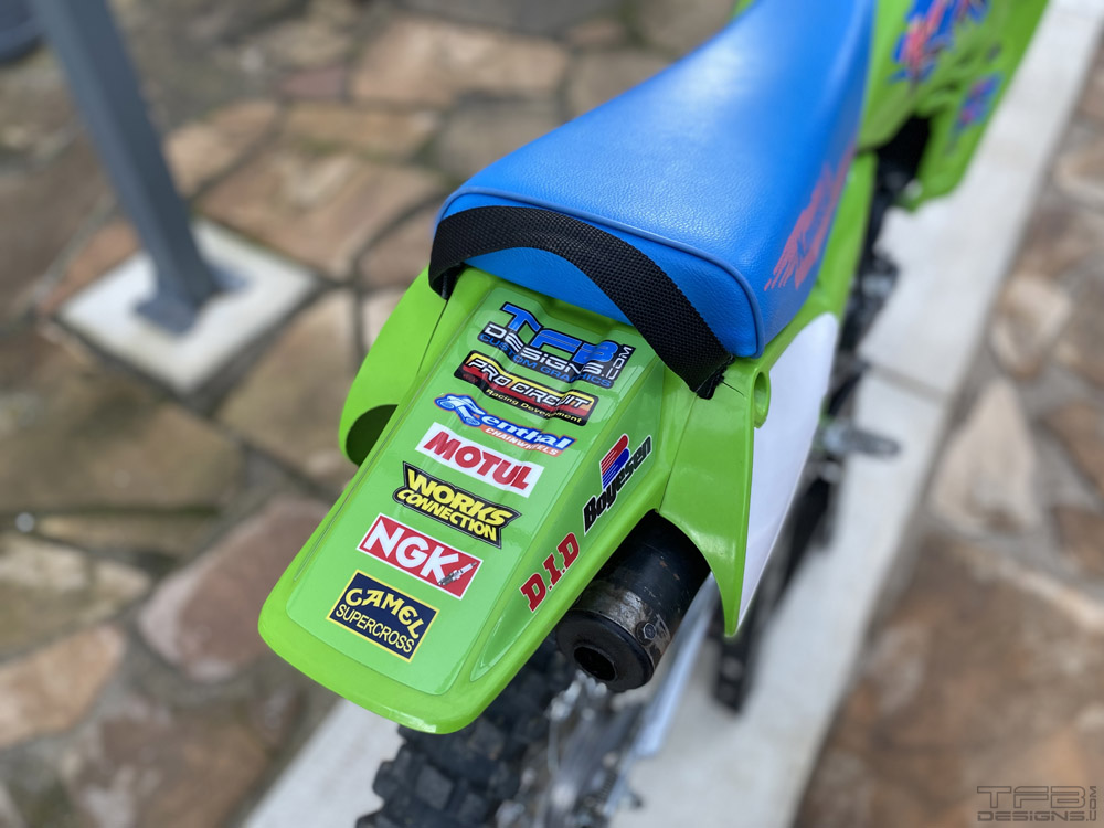 KX60 Retro Rear Fender Graphics 1990-2002 Kawasaki KX 60 - TFB Designs