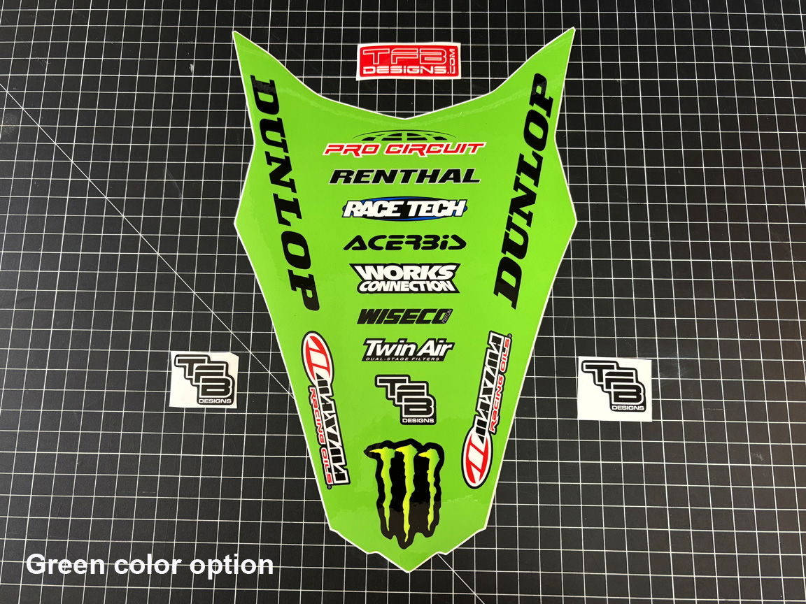 KX85 Rear Fender Graphics 2014-2025 Kawasaki KX100 KX112 - TFB Designs