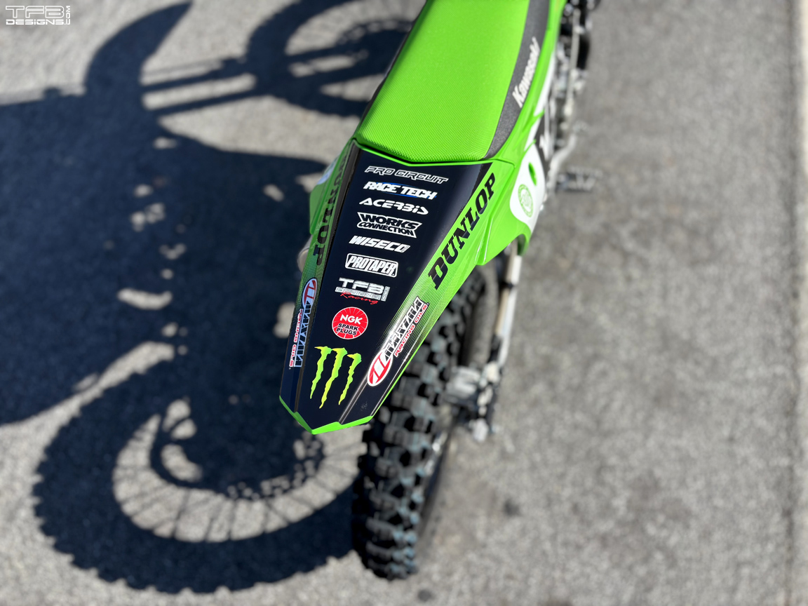 KX85 Rear Fender Graphics 2014-2025 Kawasaki KX100 KX112 - TFB Designs