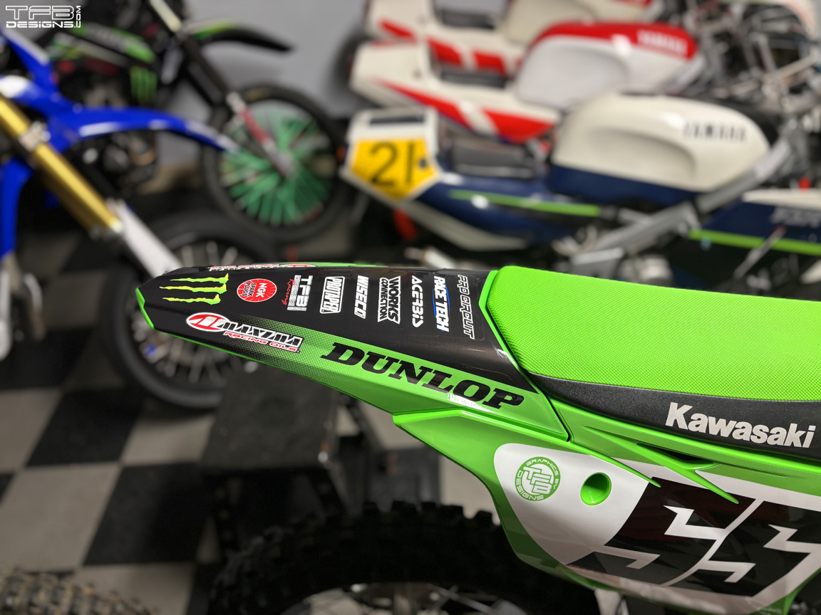 KX85 Rear Fender Graphics 2014-2025 Kawasaki KX100 KX112 - TFB Designs