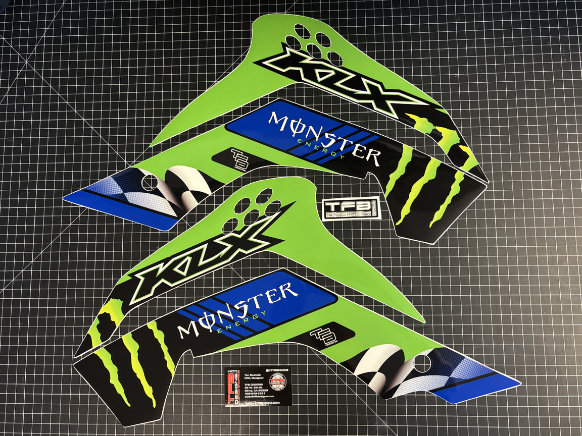 KLX140 Factory Graphics Kit by TFB Designs KLX140L - TFB Designs