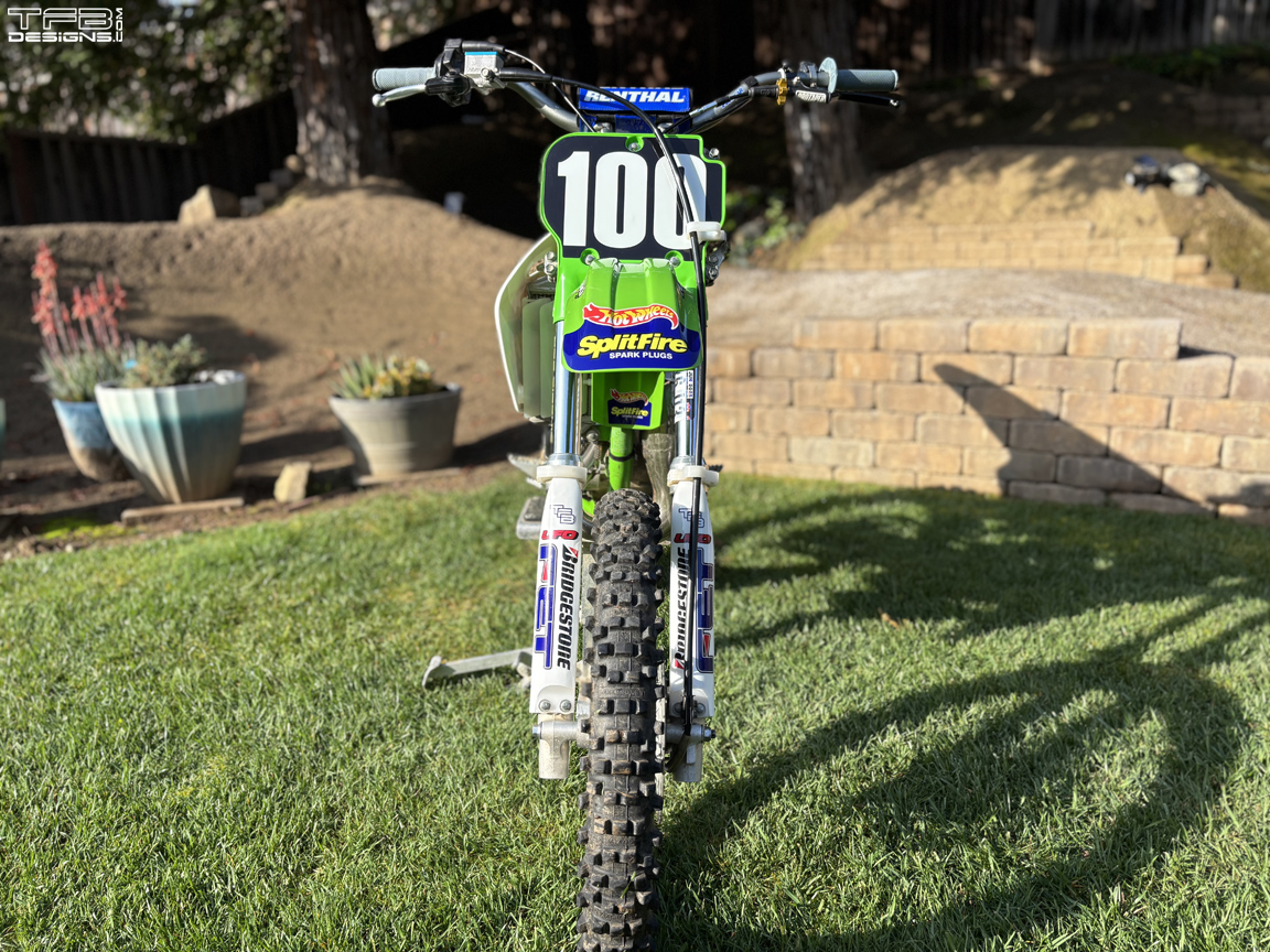 KX85 Front Fender Graphics 1991-2013 Kawasaki KX80 KX100 - TFB Designs