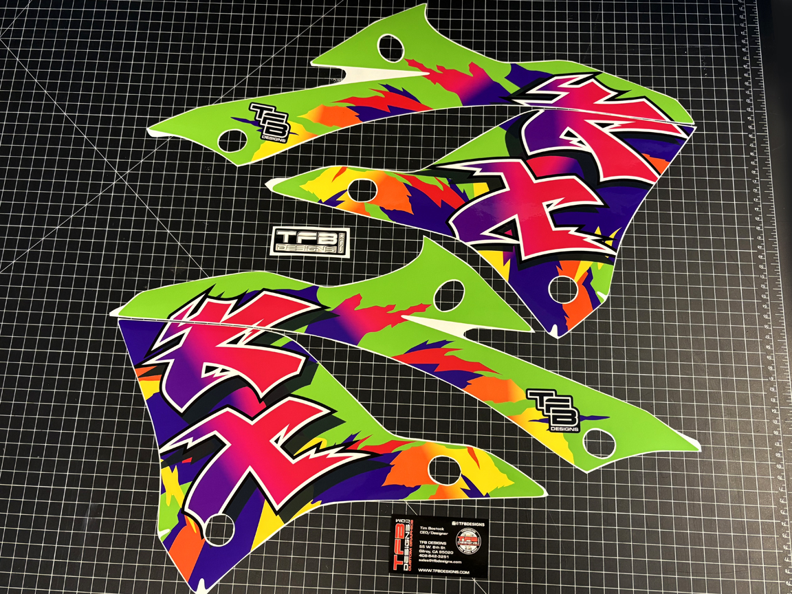 2022-2025 Kawasaki KX112 Retro Purple Graphics KX85 - TFB Designs