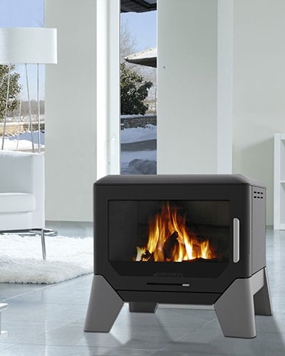 Compact Fireplace With Right Side Wood Box 3d Warehouse