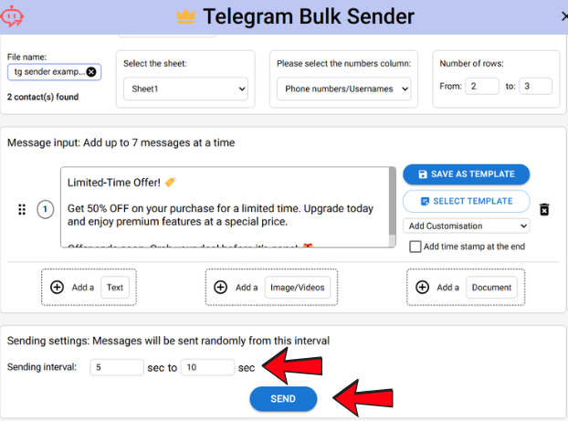 Step 4: Set the Delay & Send