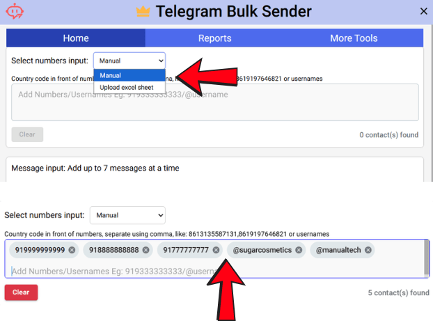 Step 2: Manually Add Contacts