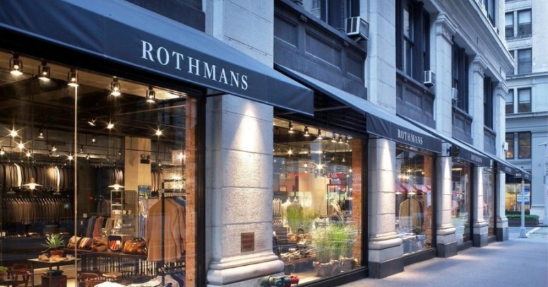 Rothmans' storefront in New York City, the menswear shop Ken Giddon's family has run for 100 years