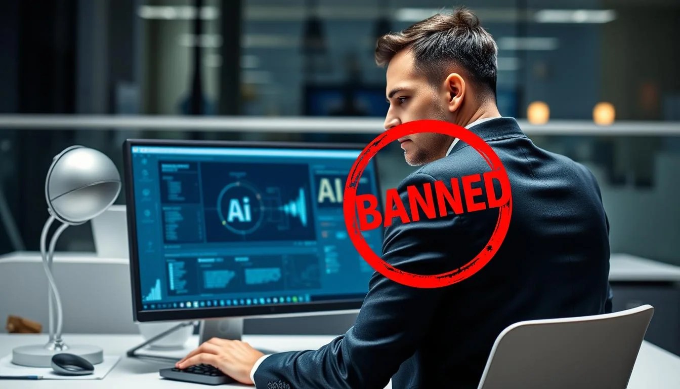 Employee secretly using banned AI tools at work