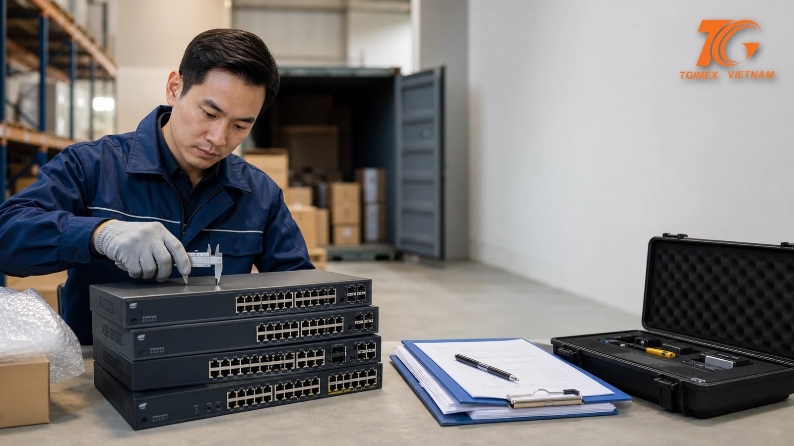 Minh họa Thủ tục nhập khẩu Network Switch – HS Code, thuế và chính sách chuyên ngành