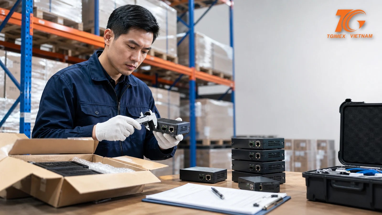 Minh họa Hướng dẫn thủ tục nhập khẩu Media Converter – Bộ chuyển đổi quang điện
