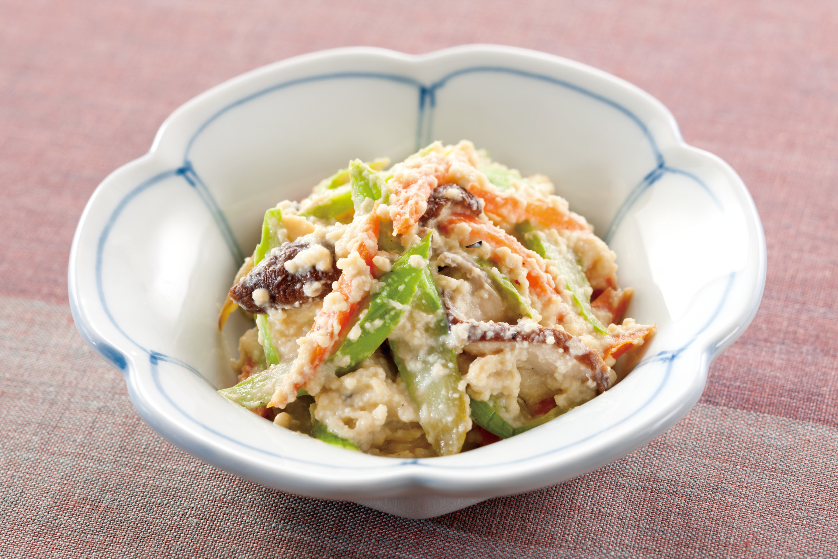 【レシピ】味噌・ねりゴマで「焼き野菜の簡単白和え」