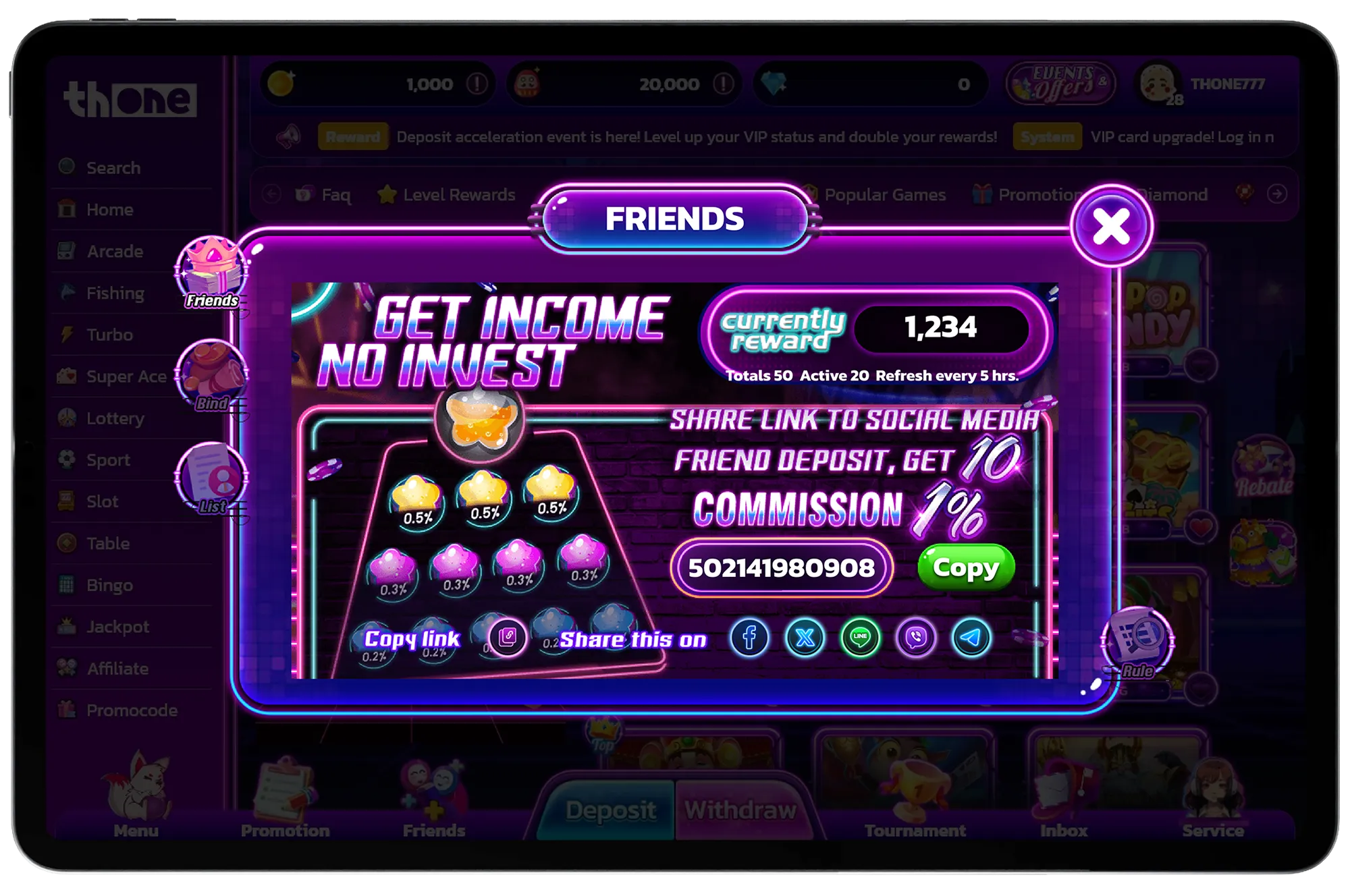 Retro template friends interface on desktop and phone