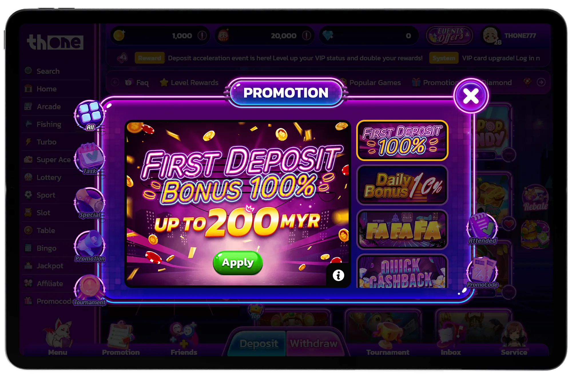 Retro template missions interface on desktop and phone