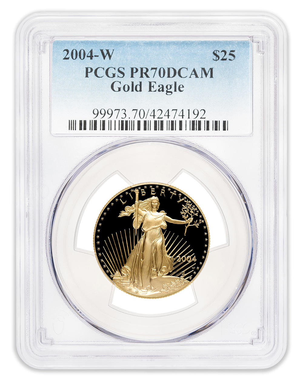 2004-W 1/2 oz Proof Gold Eagle $25 PCGS PR70