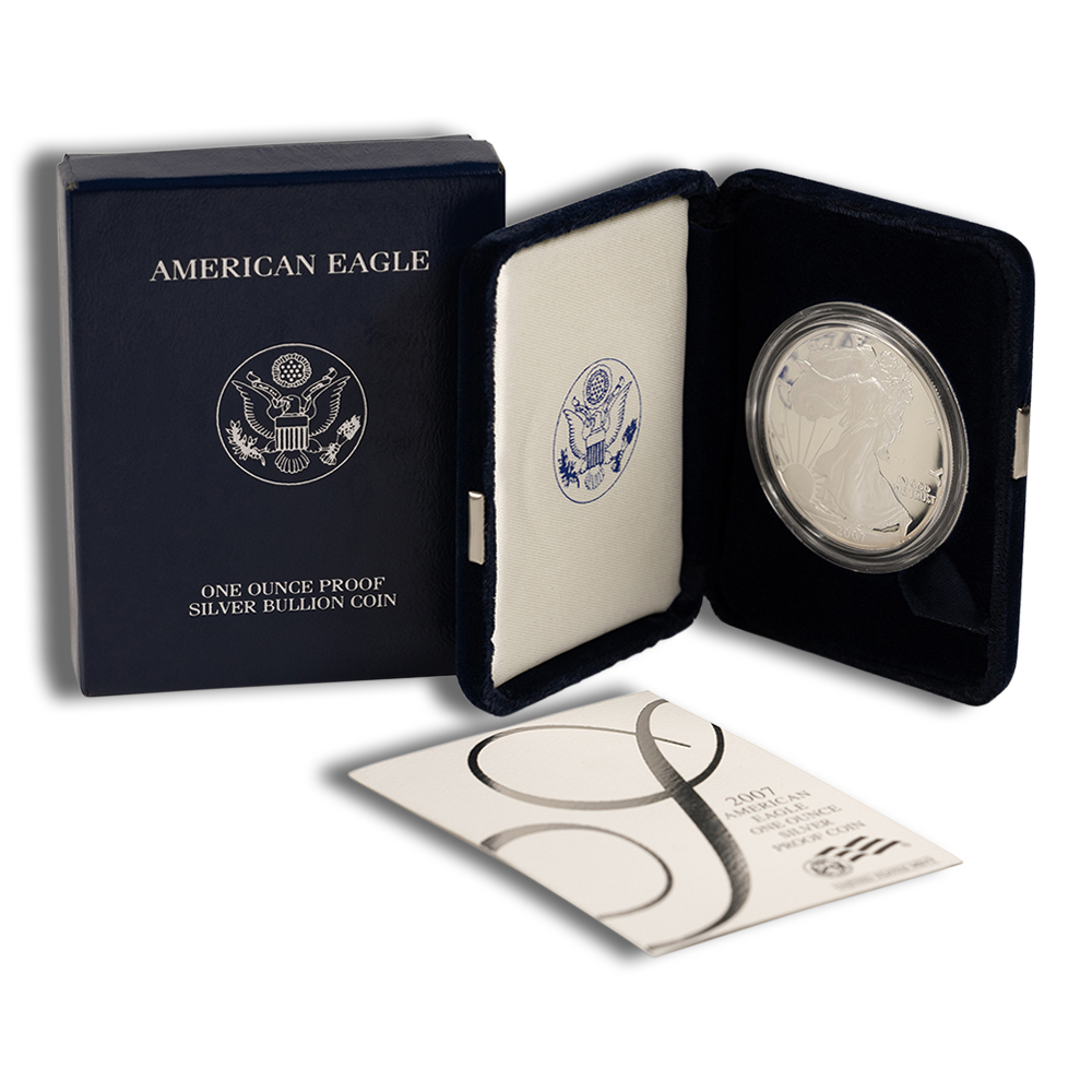 2007-W Proof Silver Eagle with Box & COA