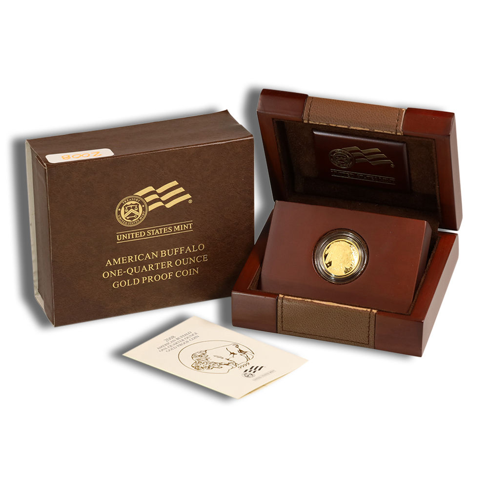 2008-W 1/4 oz Proof Gold Buffalo (w/Box & COA)
