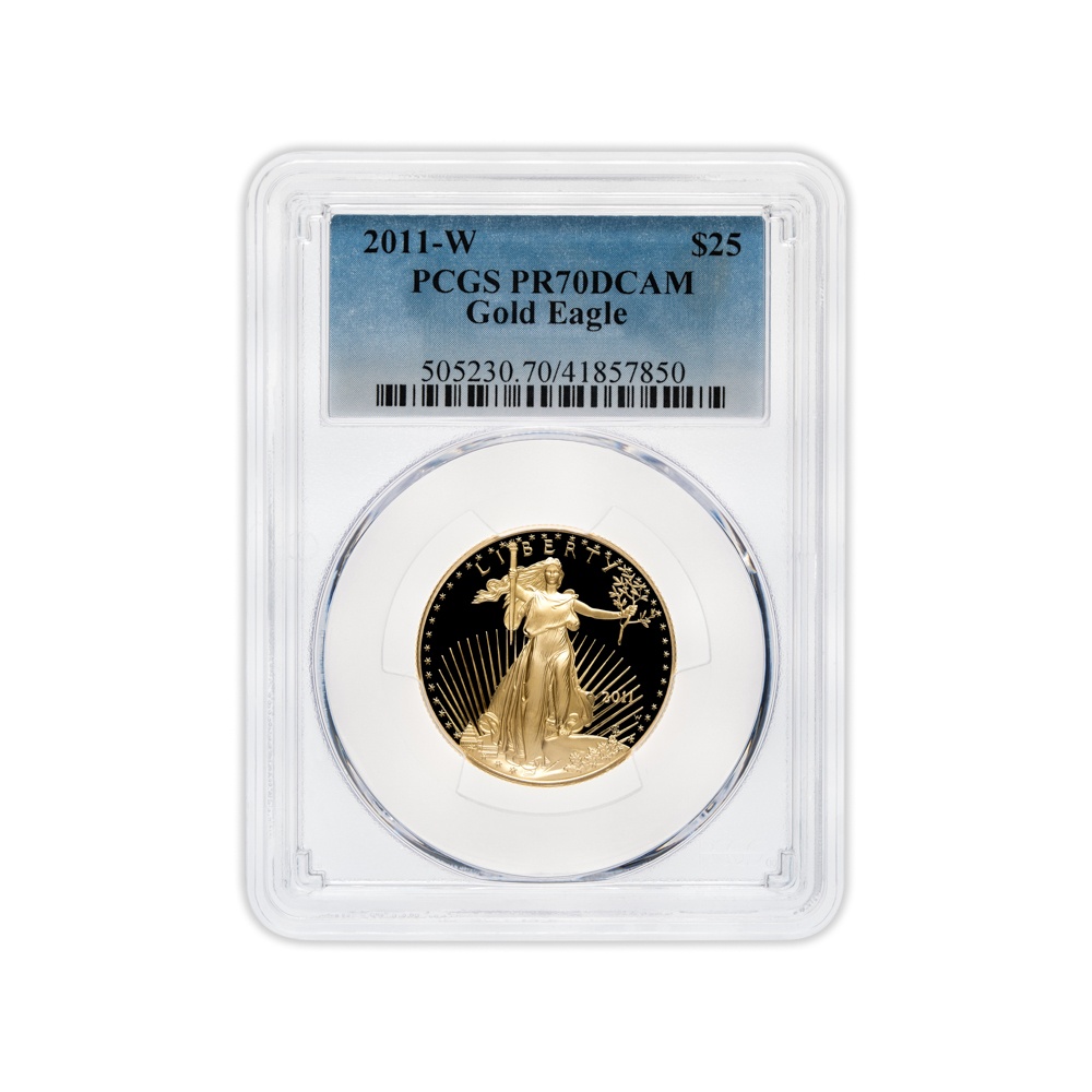 2011-W 1/2 oz Proof Gold Eagle $25 PCGS PR70