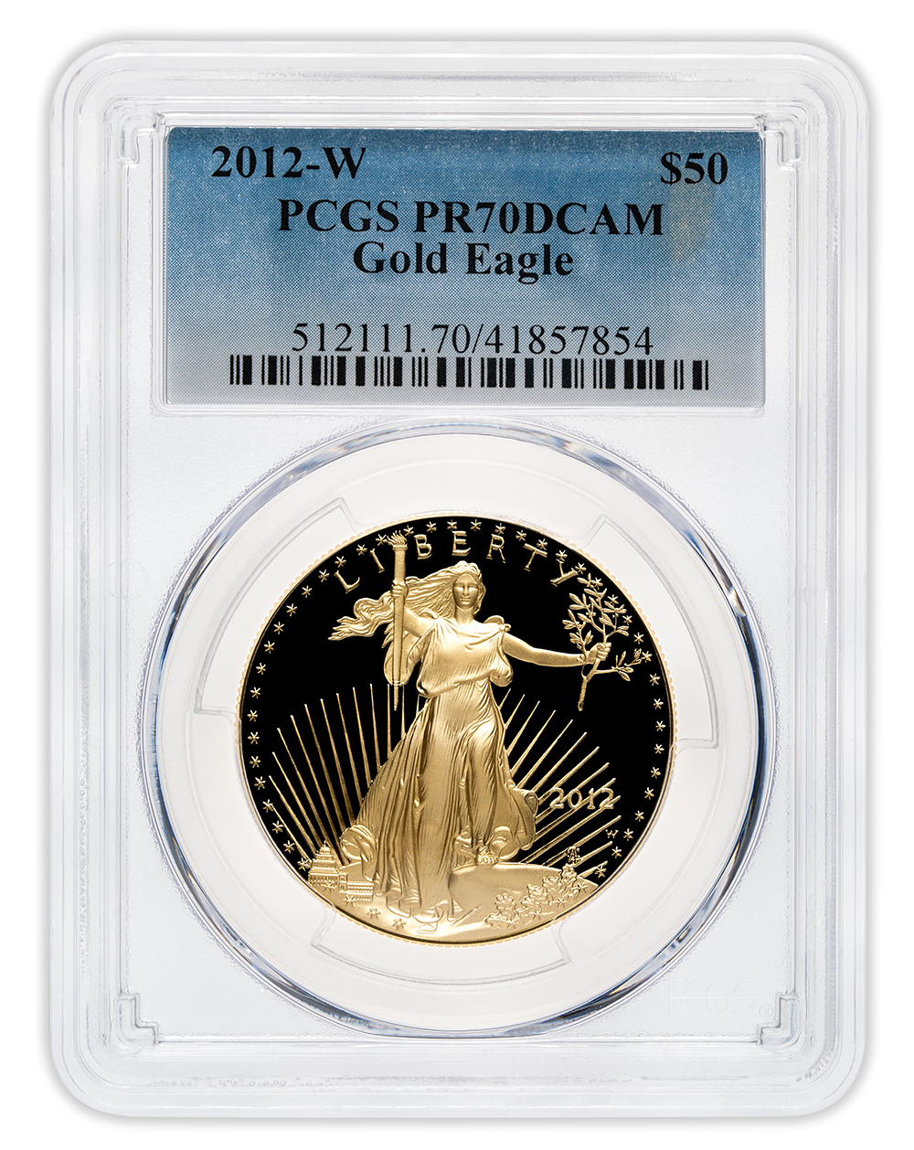 2012-W 1 oz Proof Gold Eagle $50 PCGS PR70