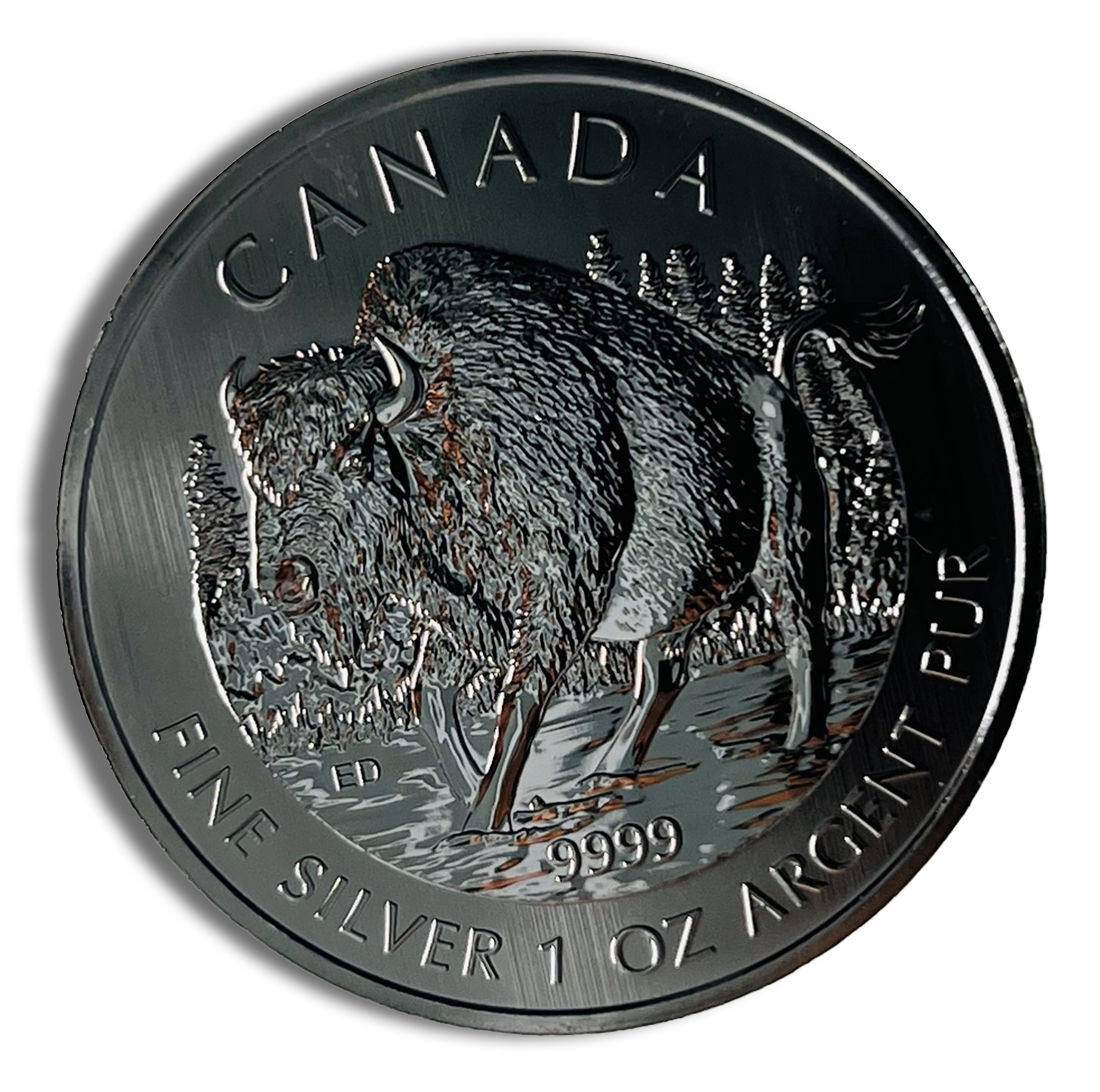 2013 1 oz Canadian Wood Bison Silver Coin