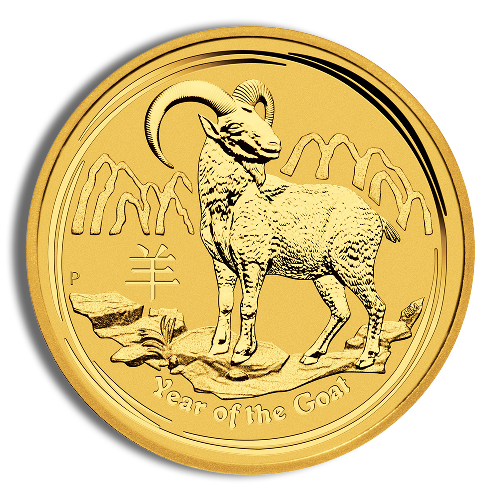 2015 1/2 oz Australia Gold Lunar Goat BU - Series II