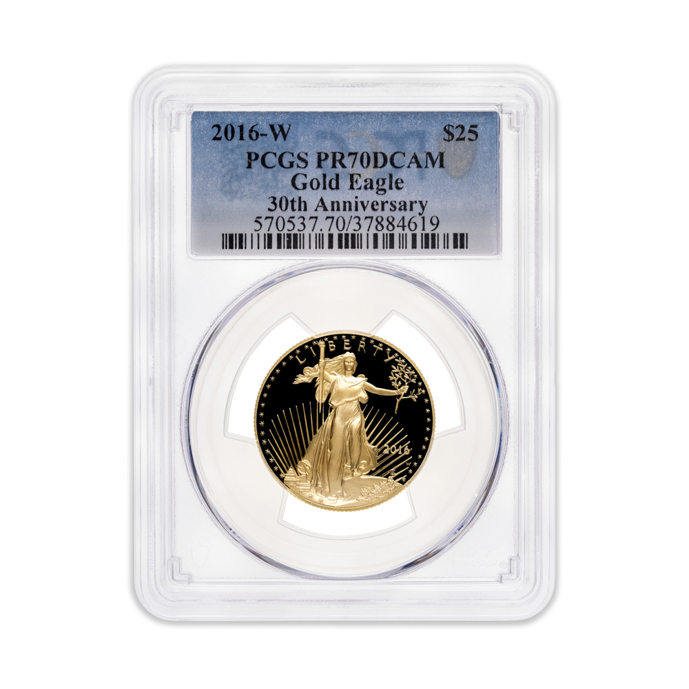 2016-W 1/2 oz Proof Gold Eagle $25 PCGS PR70