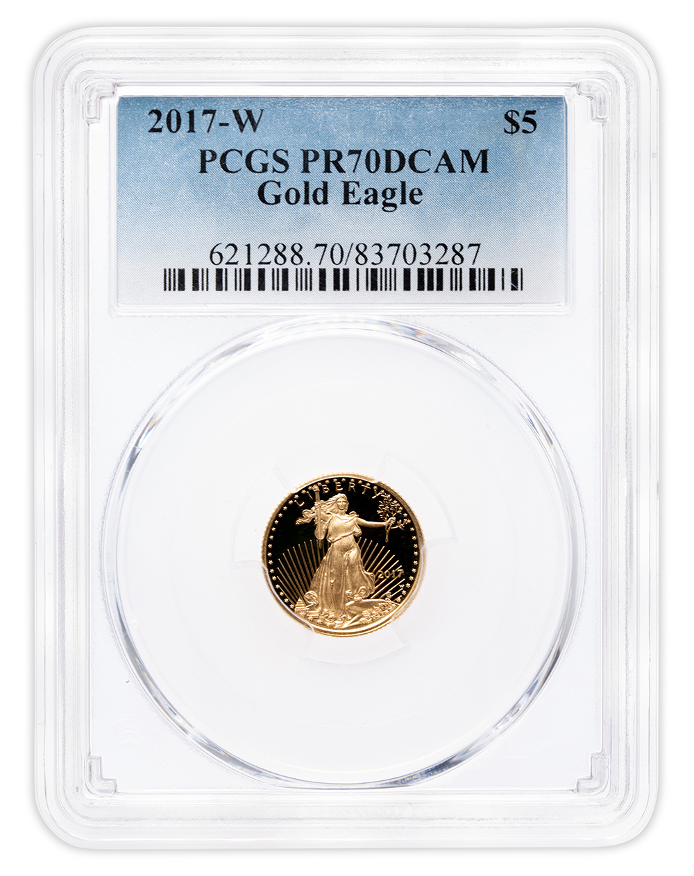 2017-W 1/10 oz Proof Gold Eagle $5 PCGS PR70
