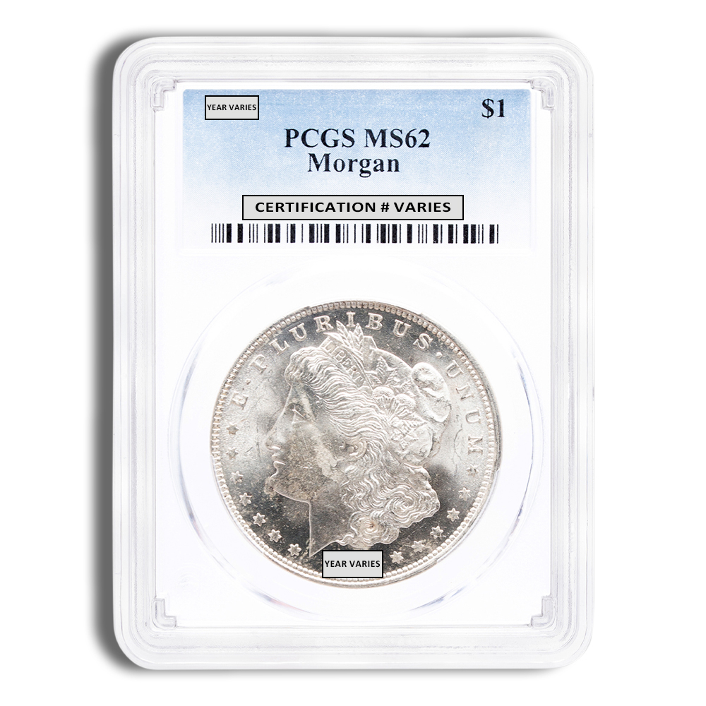 1921 Morgan Dollar - PCGS MS60-MS62