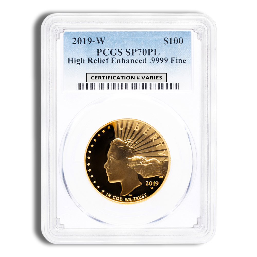 2019-W American Liberty High Relief Gold Coin PCGS SP70PL