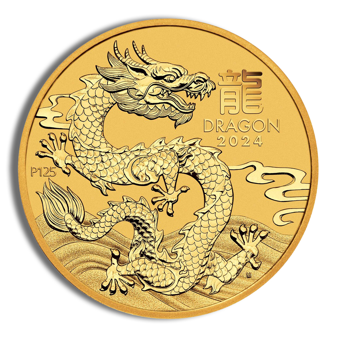 2024 2 oz Australia Gold Lunar Dragon BU - Series III