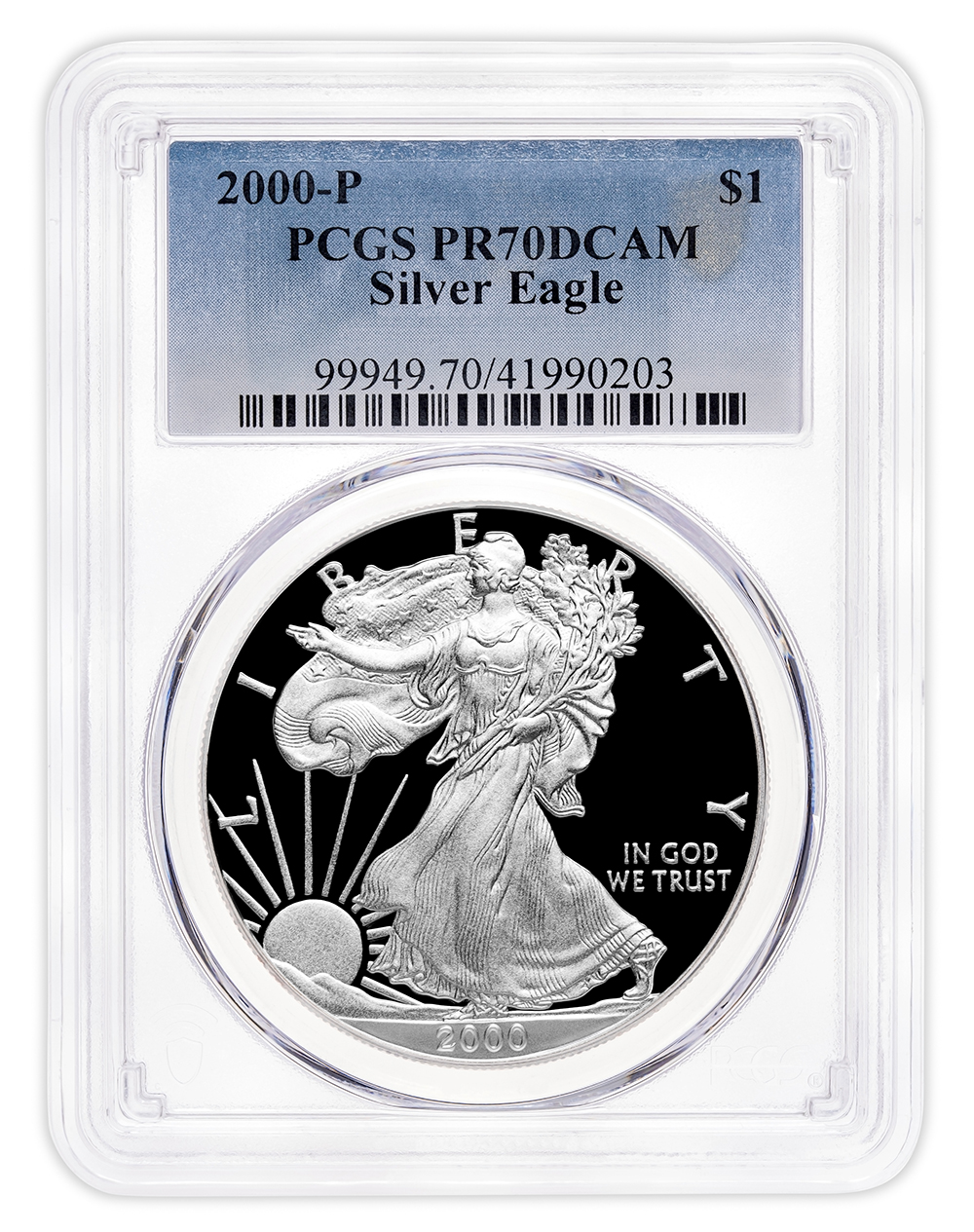 2000-P Proof Silver Eagle PCGS PR70