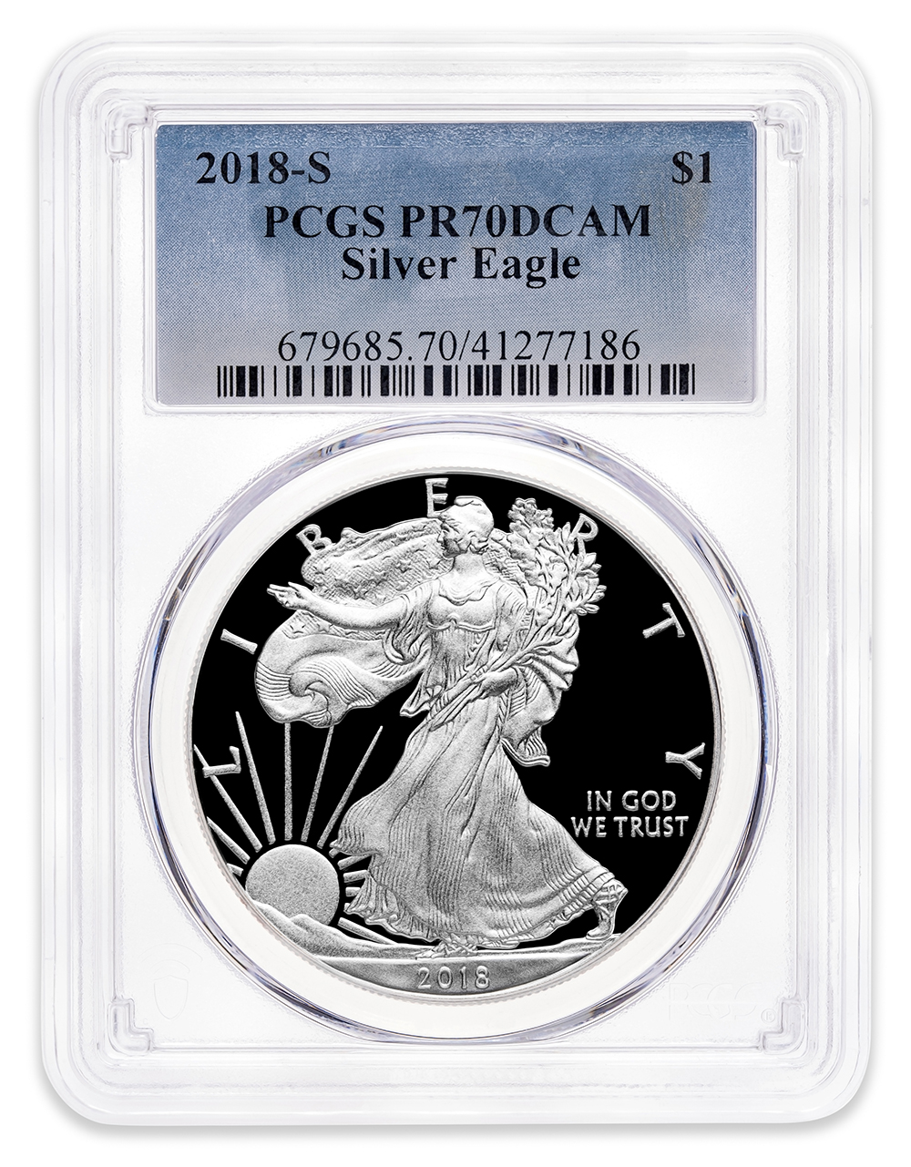 2018-W Proof Silver Eagle PCGS PR70