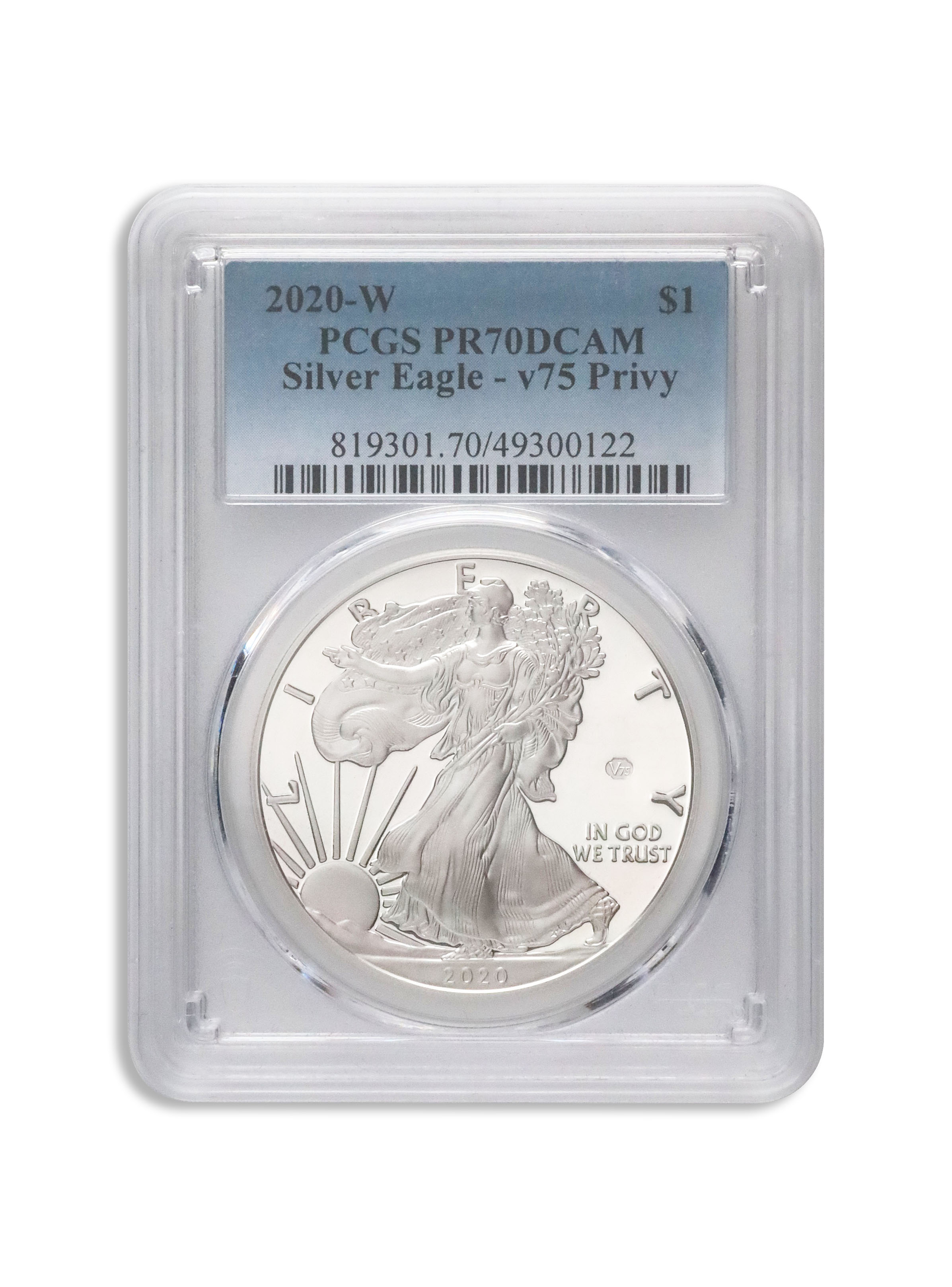 2020-P V75 Privy Proof Silver Eagle PCGS PR70