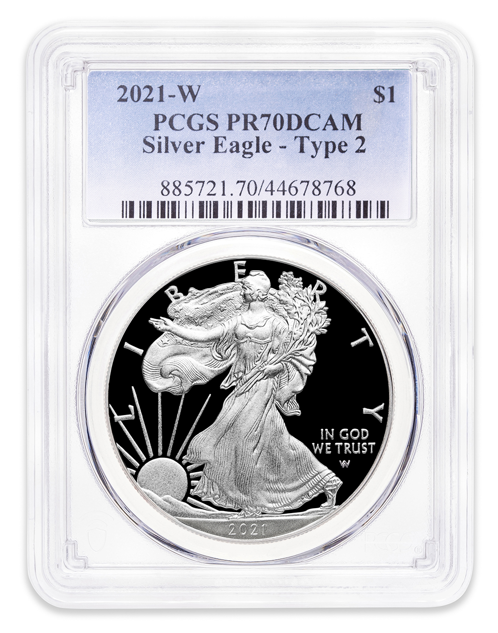 2021-W Proof Silver Eagle PCGS PR70 - Type 2