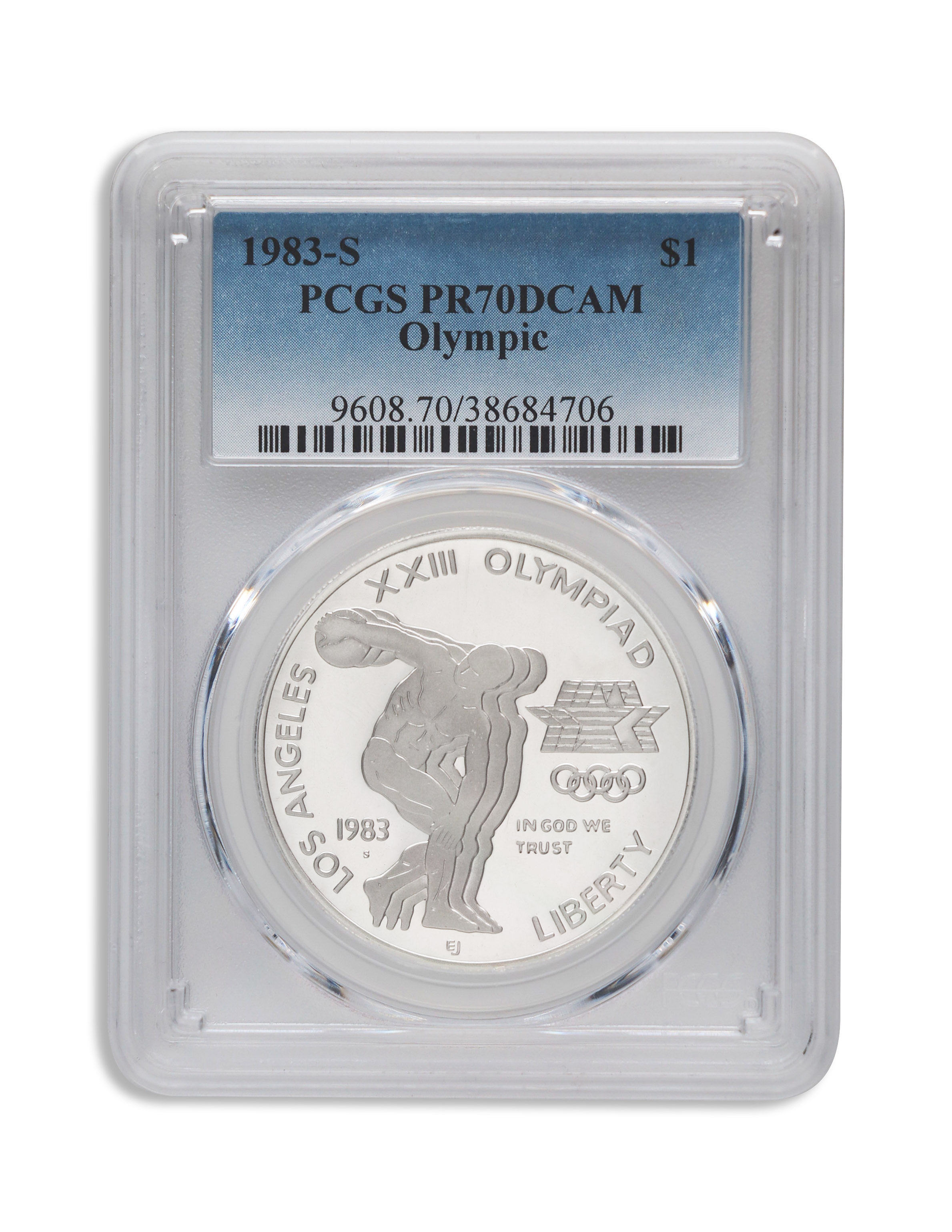 1983-S $1 LA Olympic Silver Commem - PCGS PF70