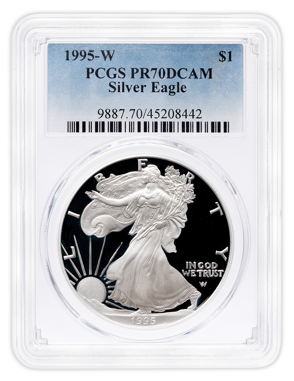 1995-W Proof Silver Eagle PCGS PR70 - Key Date