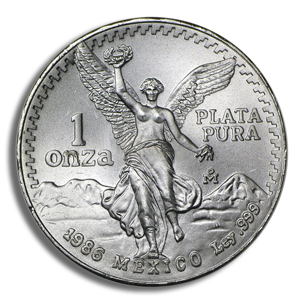 1986 1 oz Silver Mexican Libertad - BU